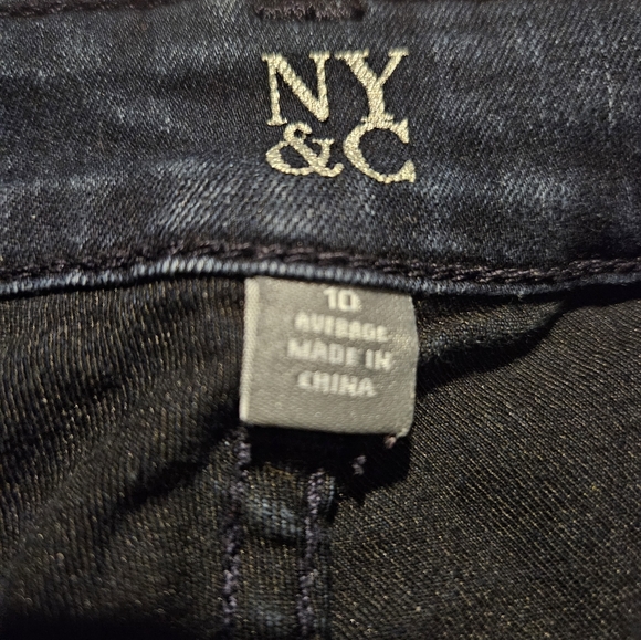NY & Co. Low Rise Flare Curvy Jeans - Size 10 - Picture 3 of 5